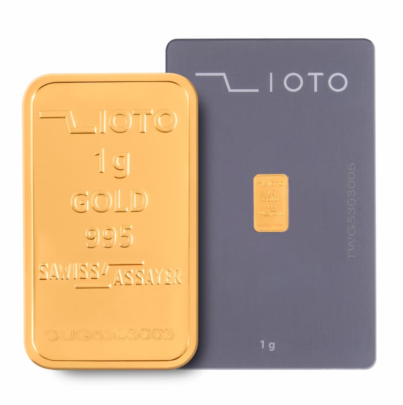 خرید آنلاین طلا شمش استاندارد 1 گرمی ۲۴ عیار زیوتو (معادل 1.327 گرم طلای 18 عیار)	