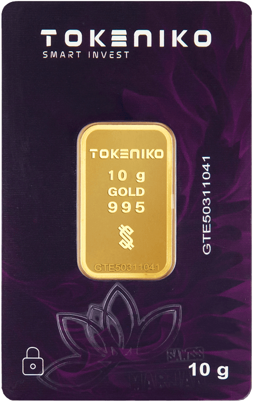 خرید آنلاین طلا شمش استاندارد 10 گرمی ۲۴ عیار توکنیتو (معادل 13.267 گرم طلای 18 عیار)	